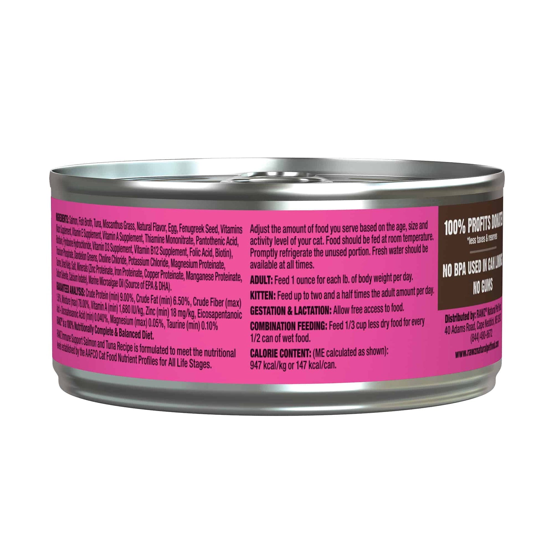 RAWZ - Immune Support Salmon & Tuna (Wet Cat Food)